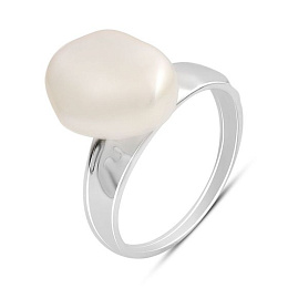 Серебряное кольцо с жемчугом барочным