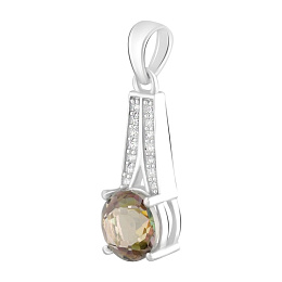 Срібна підвіска з містик топазом 1.8ct