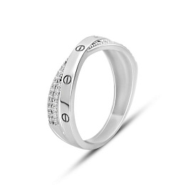 Золотое кольцо с фианитами 0.34ct
