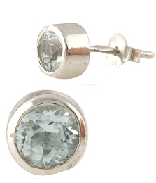 Срібні сережки з топазом 1,233 карата