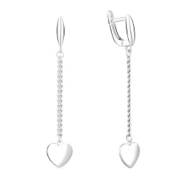 Silver earrings without stones