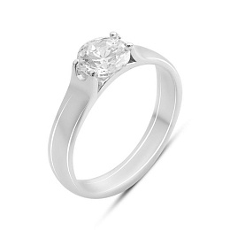 Silver ring with cubic zirconia