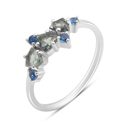 Серебряное кольцо с топазом Лондон Блю 0.733ct, топазом
