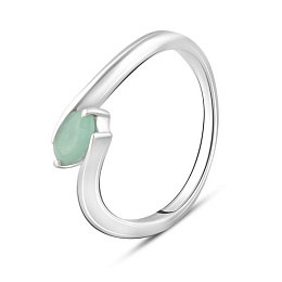 Серебряное кольцо с изумрудом 0.48ct