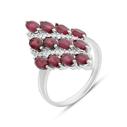 Серебряное кольцо с рубином 4.745ct