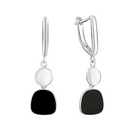 Silver earrings with yemallu